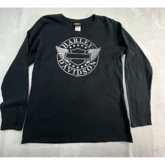Harley-Davidson Tops - Harley Davidson Womens M Shirt Black Long Sleeve Graphic Print Phoenix, AZ